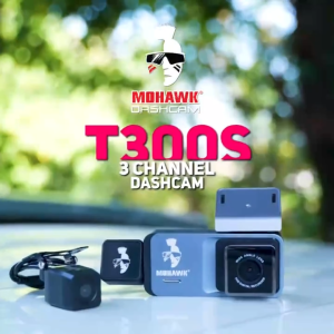 Mohawk T300S 3-Channel Dashcam Front Inside Rear (1080P+720P+720P) Driver Dash Cam Camera App WiFi