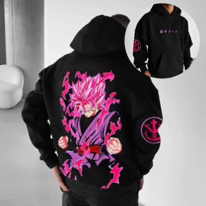 เสื้อฮู้ดดี้พิมพ์ลายอนิเมะดราก้อนบอล โกคู ปี 2025 สำหรับฤดูใบไม้ร่วงและฤดูหนาว สไตล์เกาหลี ทรงหลวม ผ้าฝ้าย สำหรับผู้ชายและผู้หญิง