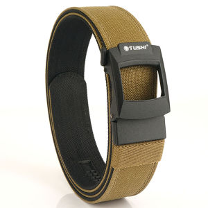 TUSHI New Hard Tactical Belt Metal Buckle Adjustable Military Belt Rigid Heavy Duty Sturdy Ratchet Nylon Belt IPSC Accessories