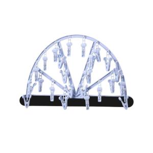 Foldable Wall-Mounted Socks Underwear Drying Rack Balcony Multi-Functional Anti-Wind Anti-Slip Traceless Clothespin Plastic