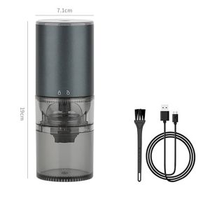 Electric Coffee Grinder LED Display Baking Paint Pulverizer Black Pepper Grinder Type-c Rechargeable Portable Automatic Machine
