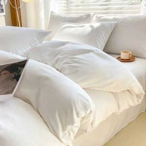 Bộ Đồ Chăn Ga Gối Khách Sạn Màu Trắng Sạch