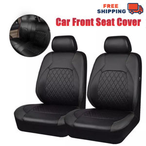 2 Seats Universal Car Seat Cover Breathable PU Leather Full Set Seat Protector Automobile Interior Accessories Vehicle Cushion