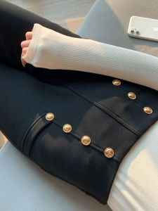 Black Fleece Lined High Waist Slim Fit Womens Leggings Spring Autumn Winter High Quality Comfortable Stretchy Long Pants