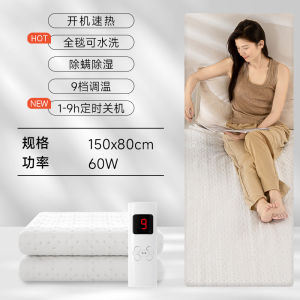 Double-Controller Safety Heating Blanket Smart Timed Temperature Adjustment Mite Removal Student Dormitory Single Person Electric Quilt