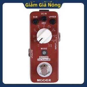 Mooer | MOOER Pure Octave Guitar Effect Pedal Với 11 Chế Độ True Bypass Full Metal Shell Electric Bass & Phụ Kiện Đàn Guitar