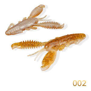 D1 Shrimp Soft Lures Artificial Swimbait 4pcs 76mm Fishing Bait Freshwater Wobblers For Perch Bass Pesca Tackle DT2012