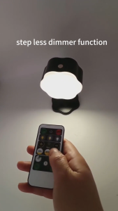 Lampu dinding LED 360° dengan bola magnetik putar lampu baca tanpa kabel yang bisa diisi ulang via USB dan dikendalikan sentuh cocok untuk kamar tidur atau ruang kerja