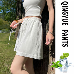Lyocell High Waist Slim A Line Shorts