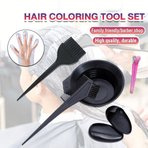 LoviRa Hairdressing Tools Brushes Bowl Combo Salon Hair Color Dye DIY Set Black