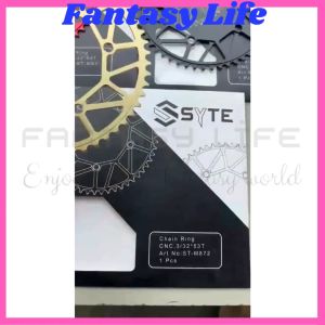 Fantasy SYTE chainring piringan gir depan 53T tanpa cover BCD 130mm type ST M-872 sepeda minion lipat