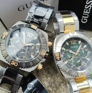 [Promo] Jam Tangan Pria Guess GW0800G1 GW0800G2 Traction Chronograph Stainless Steel Strap Garansi 2 Tahun [✔COD]