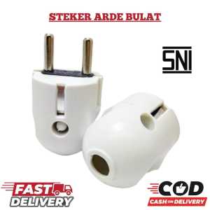 Steker Arde Bulat putih/Steker Arde Bulat putih murah MODEL 911/904/Colokan Listrik Steker bulat SNI