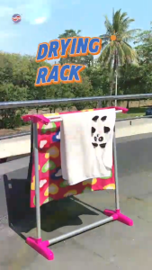 MAXONIC MULTI-PURPOSE 4-BAR DRYING RACK | STRONG LOAD-BEARING LAUNDRY RACK | PENYIDAI BAJU TUALA
