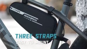 【Giao hàng địa phương】ROCKBROS Túi Xe Đạp 1.2L Dung Tích Lớn Túi Đi Xe Đạp Cơ Động Siêu Nhẹ Túi Tam Giác Phản Quang Khung Phía Trước Trên Túi Hình Ống Phụ Kiện Xe Đạp