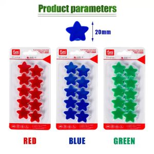 10Pcs Pin Magnet Papan Tulis Besar 20mm Bentuk Bintang Magnetic Pin Whiteboard