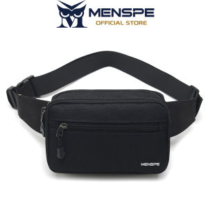 MENSPE Men Sports Waist Bag  Fashion Men Bag Chest Bag Shoulder Bag Sports Bag Waterproof Oxford Three Zipper Large Capacity Running Bag Portable Bag for Running Cycling Hiking Walking