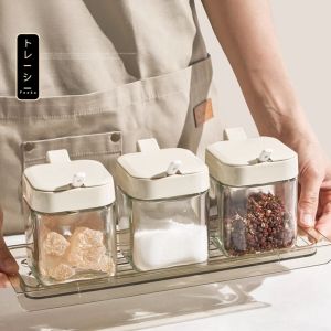 Lọ đựng gia vị thủy tinh FEEKA có kèm thìa mở 1 tay hũ thủy tinh đựng gia vị cao cấp 300ml chống ngập thìa Lọ Gia Vị Thiết Kế Retro Khay Đựng Gia Vị Tiện Lợi - Lazada