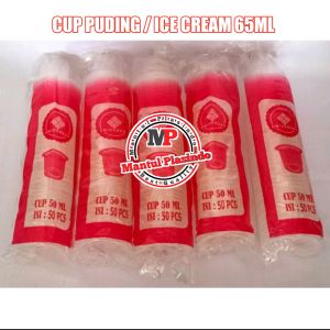 Gelas ice cream 65ml bening / cup agar puding