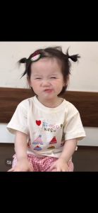 Terbaru Korean Style Setelan Anak Perempuan T-Shirt kartun Lengan Pendek+Celana Pendek Kisi-kisi pink- Usia 2-8 Tahun