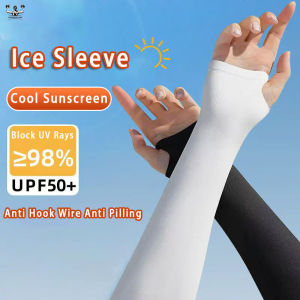 Ice Sleeve Outdoor Handsock Arm Sock Sunscreen Riding Cycling Cover Cooling Arm Sleeves UV Protective Arm Sleeves Riding Ice Silk Breathable Quick Drying Ice Silk Sleeves 冰袖