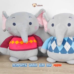 Boneka bayi Gajah lucu elephant plush with sweather mainan anak dan bayi istana boneka series baby