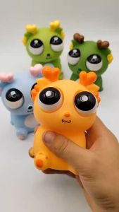 Dragon Squeeze Toy Funny Stress Relief Toy with Out Eyes Sensory Therapy Fidget Toy for Kid Adult