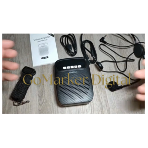 GO TaffSTUDIO Speaker Pinggang Guru Wireless Portable Microphone Bluetooth LED Amplifier Wired - S26