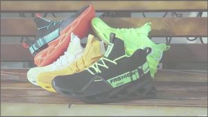 Helong 2023 mới bay dệt siêu nhẹ của nam giới chạy Giày thể thao ngoài trời Giày Mens đệm chống trượt lưới đi bộ Giày người đàn ông Sneaker