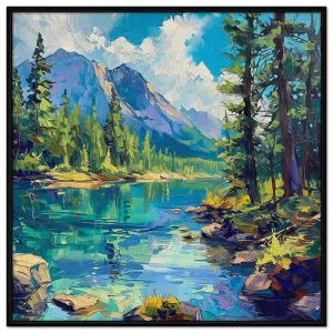 Tranh phong cảnh sơn dầu rừng núi. Tranh treo tường tranh dán tường Canvas. CGI-269
