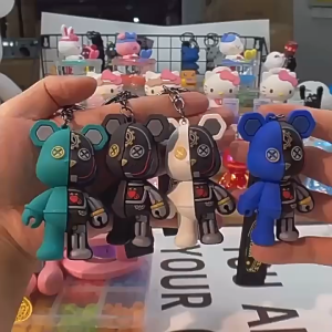 Móc khóa Gấu "Steampunk" Cá Tính Móc khóa Gấu "Cyberpunk" Keychain