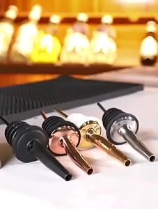 10pcs Stainless Steel Wine Bottle Pourer Vinegar Conical Stopper Nozzle Olive Oil Dispenser