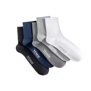 Tất nam MiiOW bằng cotton kháng khuẩn công nghệ 7a màu trơn thấm hút mồ hôi