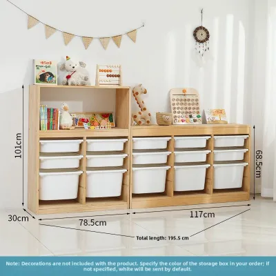 TENGYAGAO | Large Capacity Childrens Toy Storage Cabinet and Shelf Solid Wood