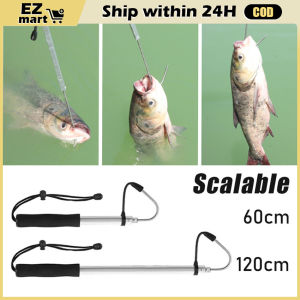 Telescopic Fish Gaff with Stainless Sea Fishing Spear Hook Tackle Retractable Fish Gaff Stainless Ice Sea Fishing Spear Hook Tackle New Hook and Anchor Fishing Control Boat Casting