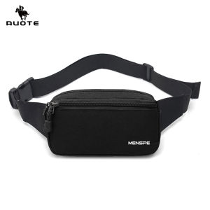 AUOTE กระเป๋าคาดเอวแนวสปอร์ตสำหรับผู้ชายกระเป๋าผู้ชายแฟชั่นสะพายไหล่กระเป๋ากีฬาสะพายไหล่กระเป๋าคาดหน้าอกกันน้ำมีซิป2ช่องออกแบบให้มีความจุมากกระเป๋าวิ่ง Tas Gym แบบพกพาสำหรับวิ่งปั่นจักรยานเดินเขาเดิน