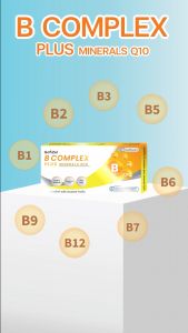 อาหารเสริม บรรเทาอาการเหนื่อยเพลีย ปวดไมเกรน (GP004) GANZEL B COMPLEX PLUS MINERALS Q10
