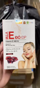Vitamin E Đỏ 400 IU – Bổ Sung Vitamin E Hỗ Trợ Chống Oxy Hóa Hỗ Trợ Đẹp Da Dầu Gấc & Hoa Anh Thảo Lọ/30 viên
