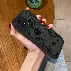 Vivo Y52s Phone Case New Cartoon Cute Design Soft Silicone Full Lens Protection for Men And Women Anti-Fall Leather Texture