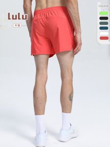 Lulu Mens American Sports Shorts Summer Quick Dry Thin Loose Breathable Running Training Pants Polyester Fiber Elastic Waist