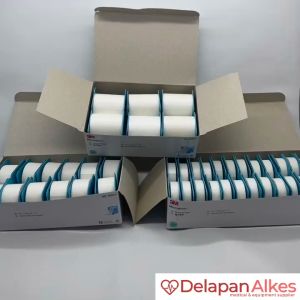 3M Micropore Tape Plester Luka Per Box 05 / 1 inch / 2 inchi Surgical Tape Putih Super Rekat