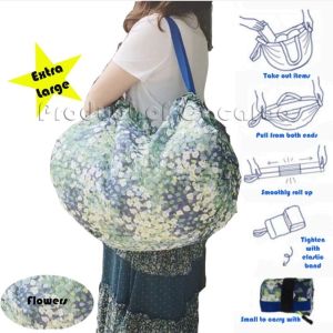 SG READY STOCK Korean/Japanese Style Foldable Shopping Grocery Travelling Tote Bag
