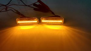 2Pcs Dynamic LED Side Marker Lights Turn Signal Indicator Car Accessories For Honda Civic EK 2/3/4dr Ballade CRV Prelude 95-99