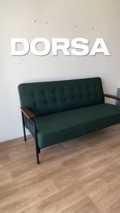 Furniture Direct DALE 123 Seater Retro style Sofa-Green
