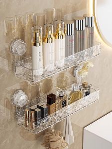 Giá Để Đồ Treo Tường Phòng Tắm Kiểu Sóng Cho Gian Bếp Và Phòng Tắm Không Cần Đục Lỗ Giá Để Đồ Bằng PET Sang Trọng Và Thanh Lịch