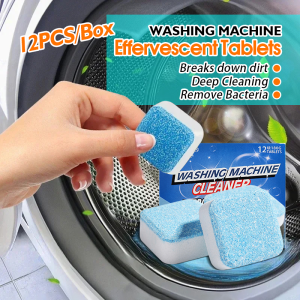 [✅SG Ready Stock]Washing Machine Tablets 12pc Drum Washing Machine Cleaner Sterilization Mite Removal / Antibacterial
