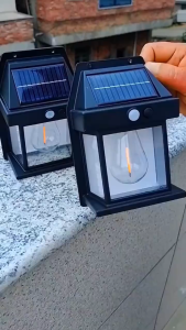 HOMEBLOOM-Solar Wall Lights Outdoor Light Dusk to Dawn Solar Motion Lights Outdoor Waterproof 3 Lighting Modes Wall Mount Light Sconces For Outside Patio Fence Yard Garage