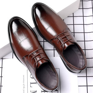 2026 New Groom Wedding Photography Formal Shoes Mens British Business Casual Leather Shoes Youth Match Suit Best Man