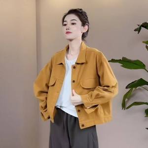 Shalldoer | Mature Elegance Style Set Vintage Denim Jacket Tapered Leisure Pants