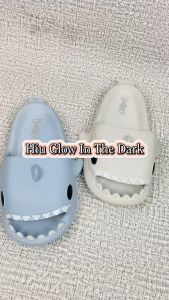 [BELI LOKAL XFS] IU - Sandal Hiu GLOW IN THE DARK Dewasa Wanita Import Korea Sendal Motif Baby Shark